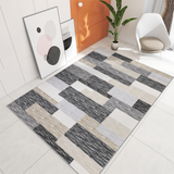 Garvee Area Rugs 4x6 Non-Slip Modern Geometric Floor Carpet, Stain-Resistant Low Pile Throw Rug, Machine Washable Contemporary Accent Rug for Kitchen, Office, Gray Camel - Gray Camel