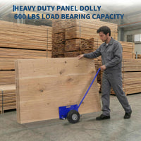 Garvee Panel Dolly Cart, 2Pcs 660 lb Heavy-Duty Sheetrock Dolly with 10" Rubber Wheels, Blue