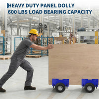 Garvee Panel Dolly Cart, 2Pcs 660 lb Heavy-Duty Sheetrock Dolly with 10" Rubber Wheels, Blue